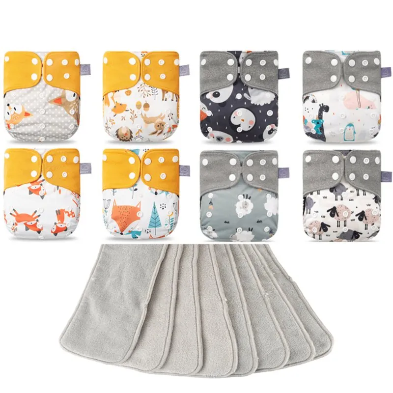 Fralda Ecológica Reutilizável com Absorvente com 8 Unidades