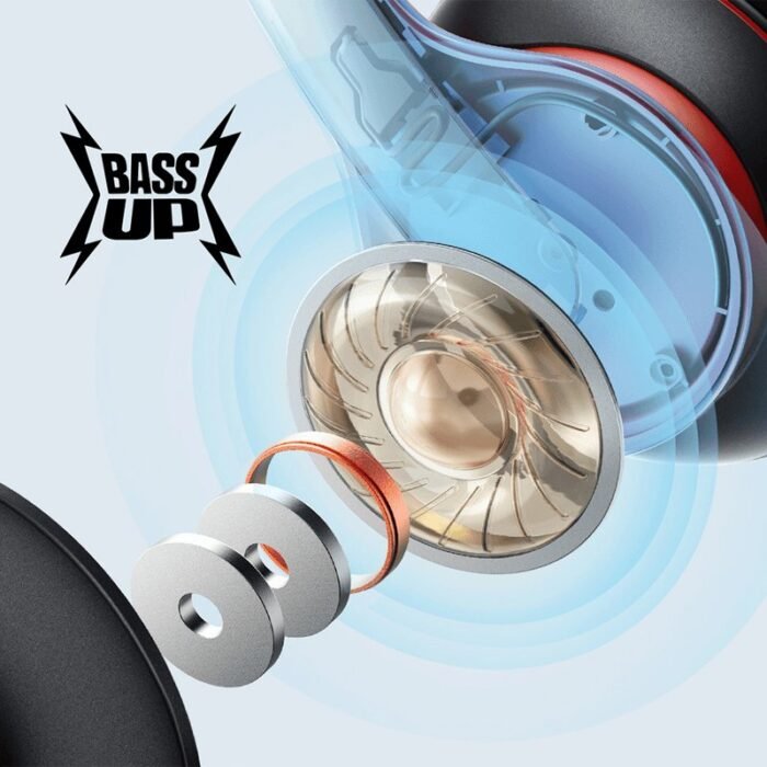 Headphone Bluetooth com Graves Potentes e 60h de Bateria