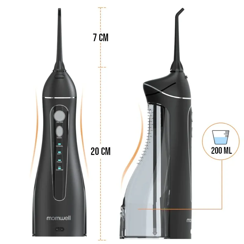 Irrigador Oral Portátil 200ml com 5 Bicos USB