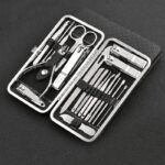 Kit Manicure e Pedicure Profissional 19 Peças Inox