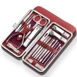 Kit Manicure e Pedicure Profissional 19 Peças Inox