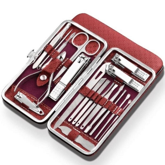 Kit Manicure e Pedicure Profissional 19 Peças Inox