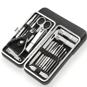 Kit Manicure e Pedicure Profissional 19 Peças Inox