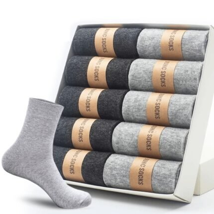 Kit 10 Pares de Meia Masculina Cano Alto Algodão