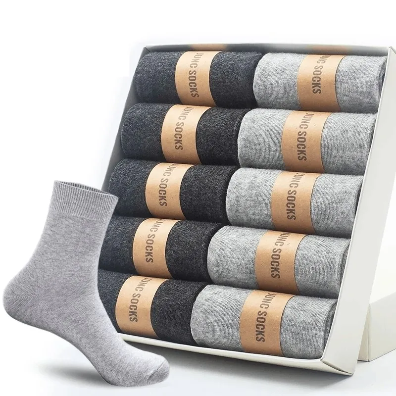 Kit 10 Pares de Meia Masculina Cano Alto Algodão