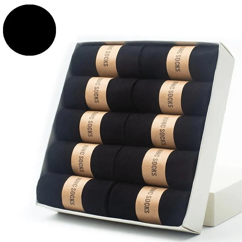 Kit 10 Pares de Meia Masculina Cano Alto Algodão