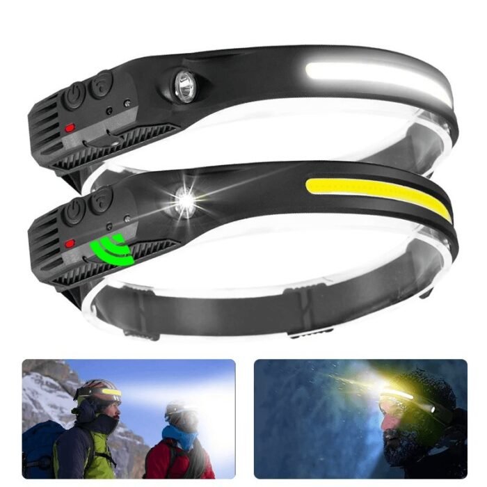 Lanterna de Cabeça LED Recarregável com Sensor - Imagem 8