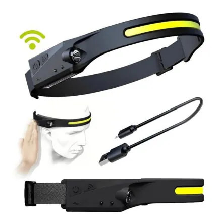 Lanterna De Cabeca Led Recarregavel Com Sensor