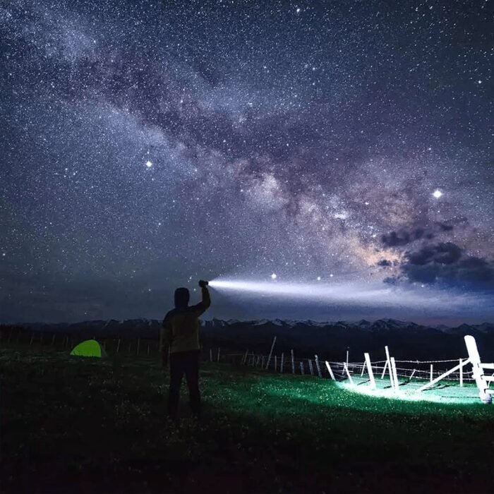 Lanterna Tática Recarregável 2000 Lúmens USB-C LED