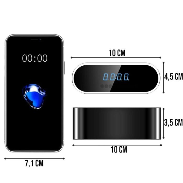 Relógio Digital com Câmera Wifi Full HD