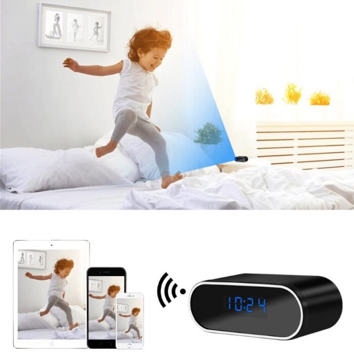 Relógio Digital com Câmera Wifi Full HD