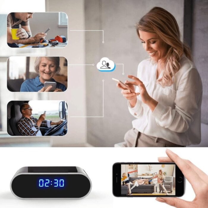 Relógio Digital com Câmera Wifi Full HD
