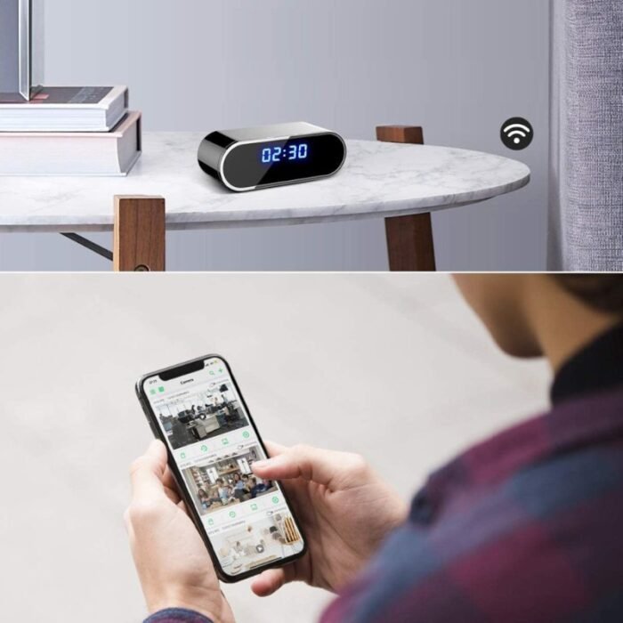 Relógio Digital com Câmera Wifi Full HD