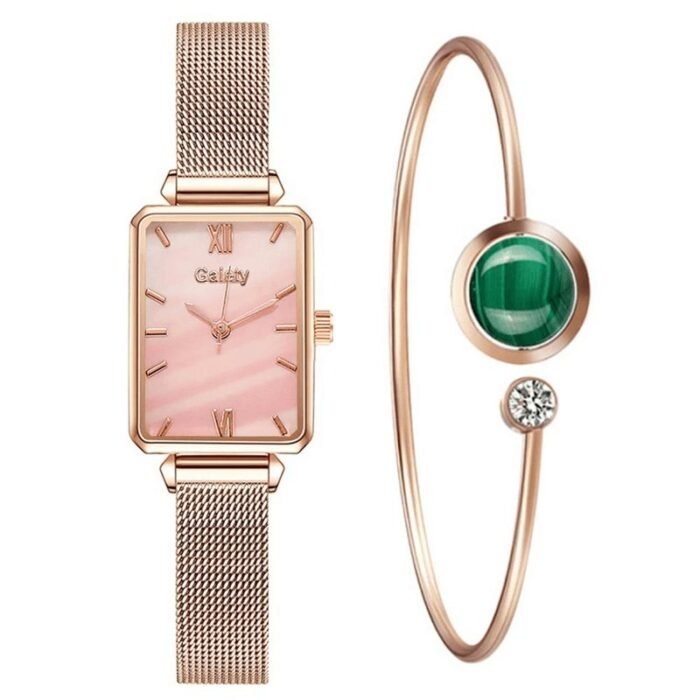 Relógio Feminino Elegante com Pulseira de Quartzo