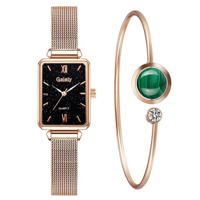 Relógio Feminino Elegante com Pulseira de Quartzo