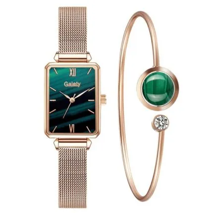 Relógio Feminino Elegante com Pulseira de Quartzo