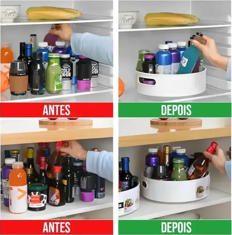 Bandeja Giratória Multiuso para Cozinha e Banheiro