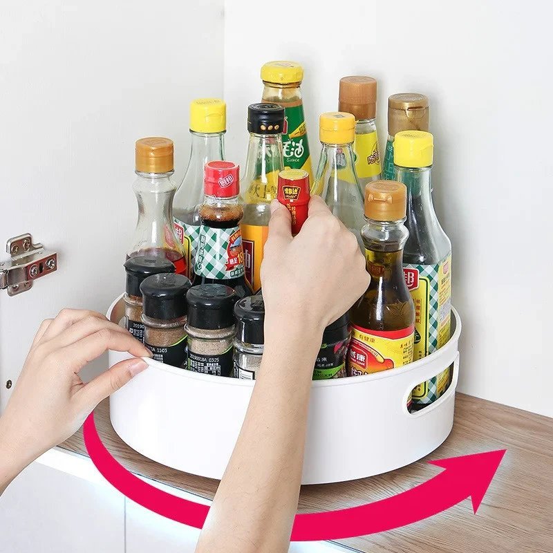 Bandeja Giratória Multiuso para Cozinha e Banheiro