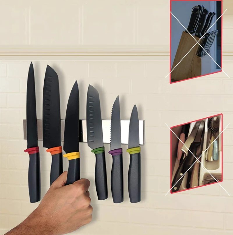 Barra Magnética para Facas e Talheres de Parede