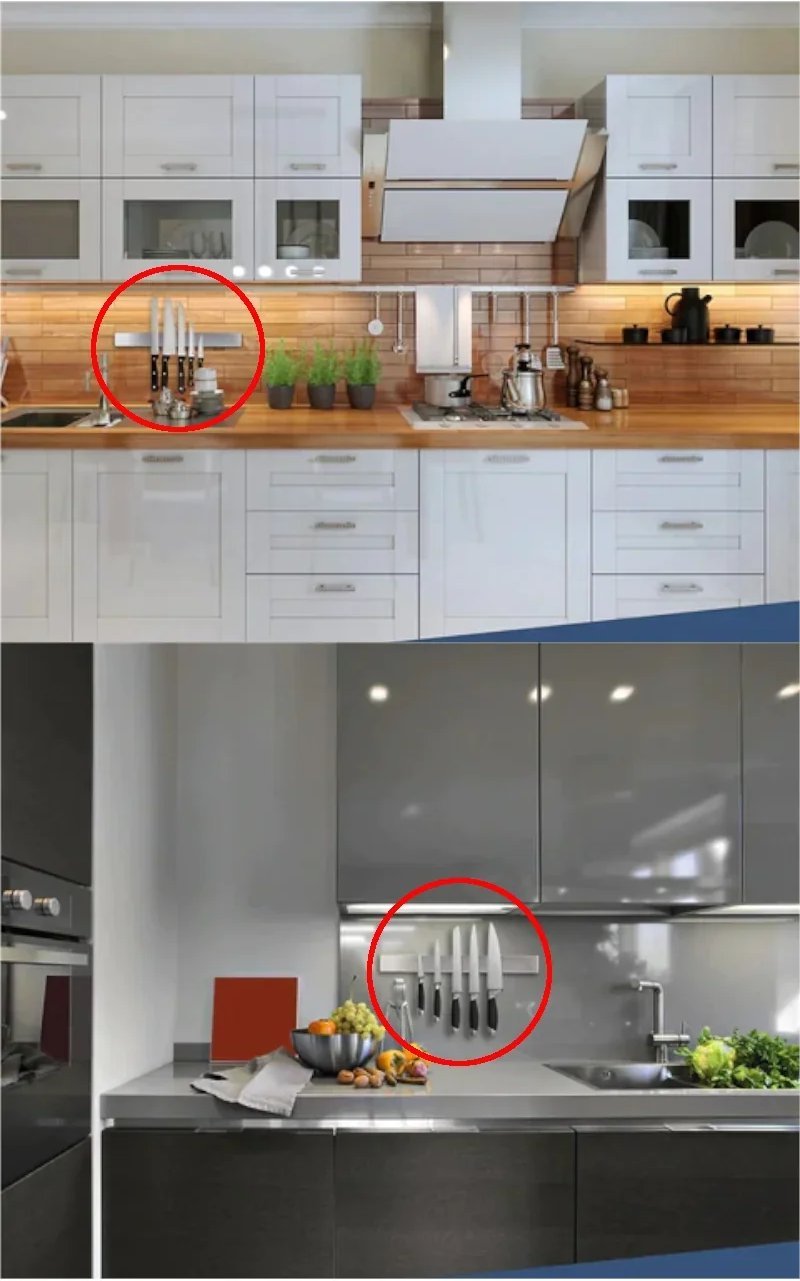 Barra Magnética para Facas e Talheres de Parede