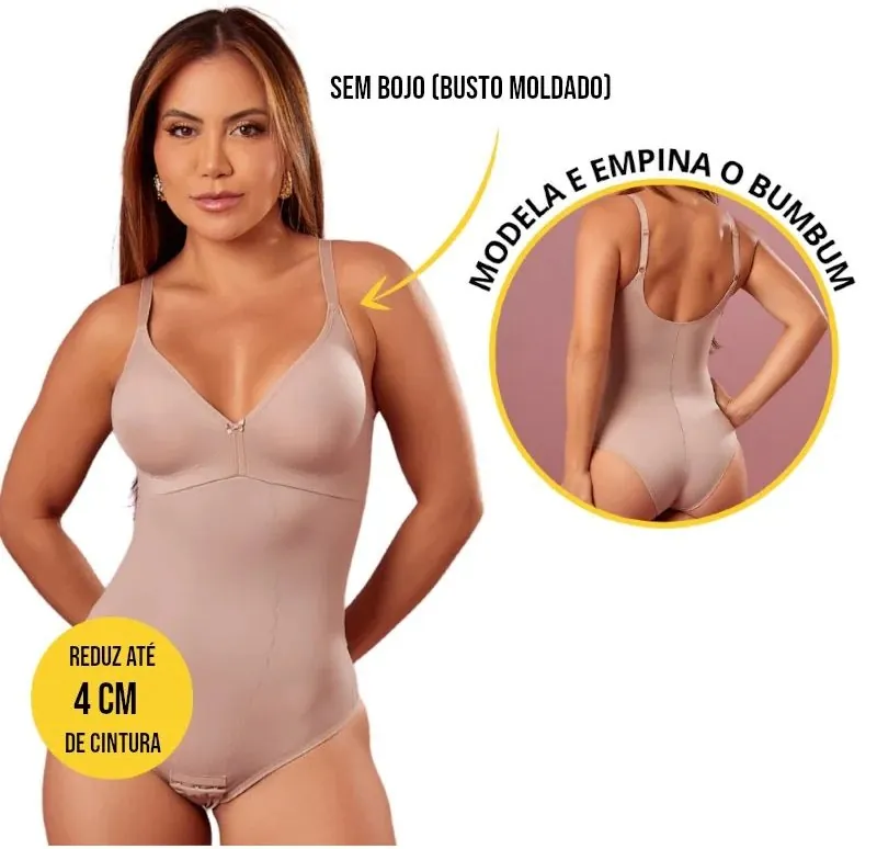 Body Feminino Modelador Compre 1 Leve 2