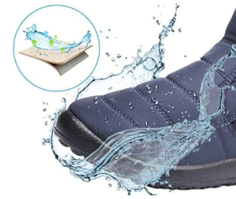 Bota Feminina Impermeável Forrada com Lã Inverno