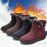 Bota Feminina Impermeável Forrada com Lã Inverno