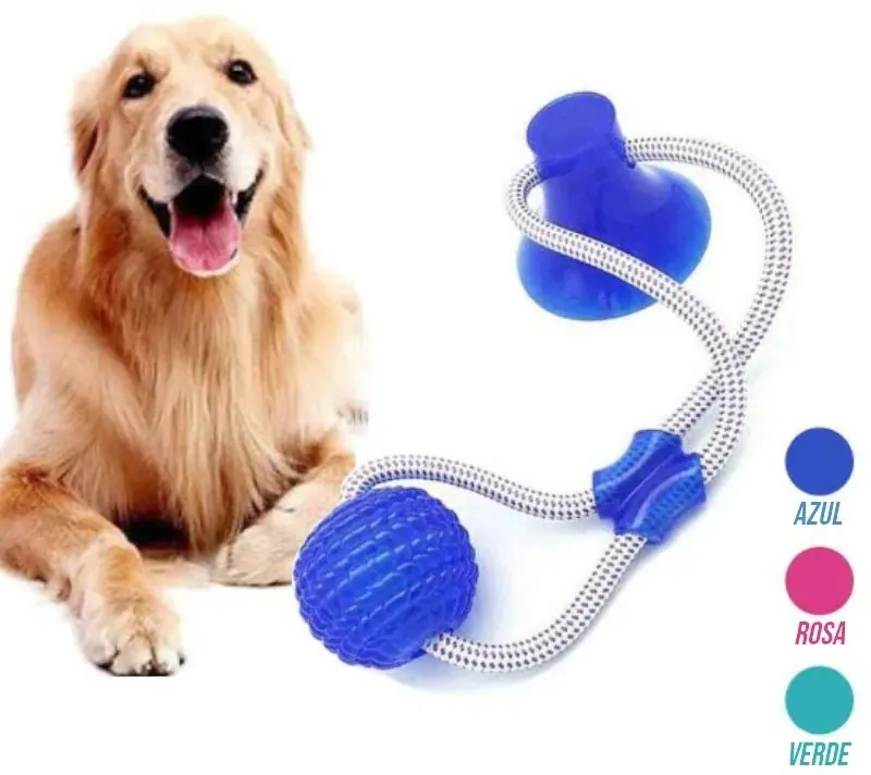 Brinquedo Mordedor Interativo com Ventosa para Cães