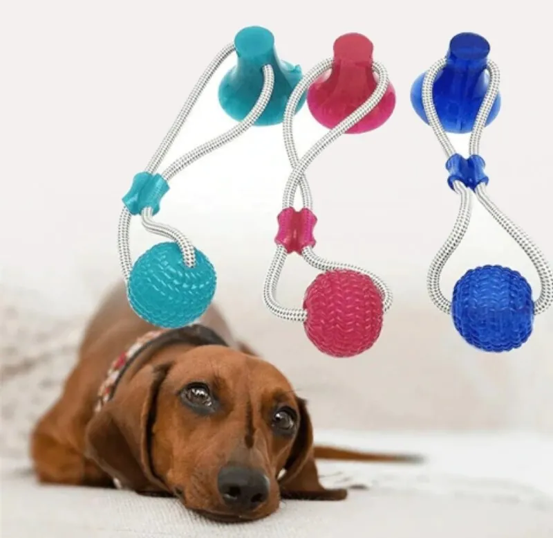 Brinquedo Mordedor Interativo com Ventosa para Cães