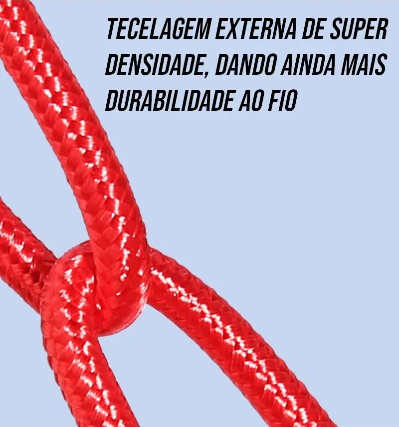 Cabo USB Tipo C 3 Metros Nylon com Carregamento Rápido