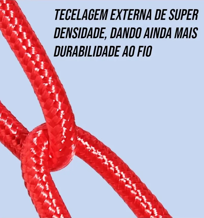 Cabo USB Tipo C 3 Metros Nylon com Carregamento Rápido