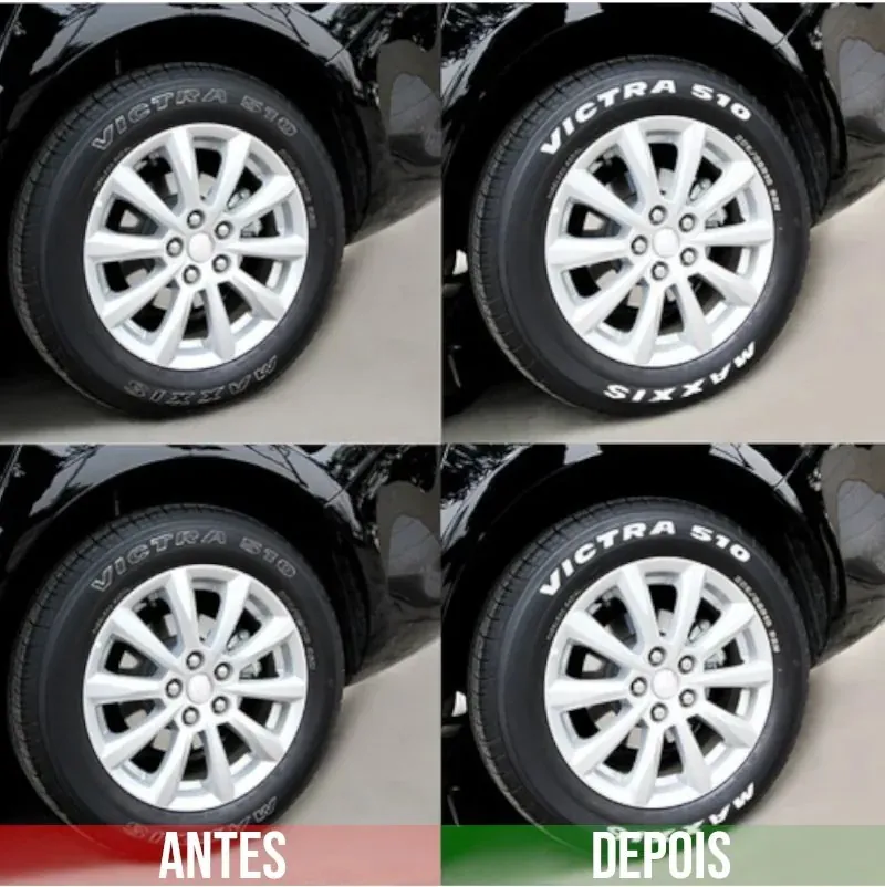 Canetas Brancas para Pintar Letras de Pneus Compre 1 Leve 4