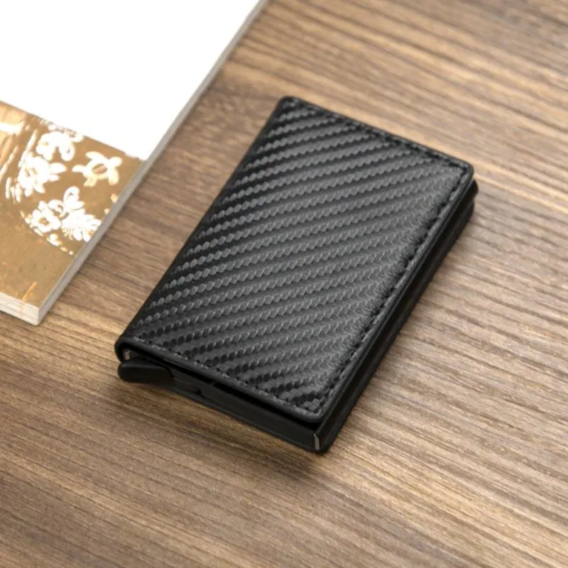 Carteira Slim com Proteção RFID e Ejetor de Cartões