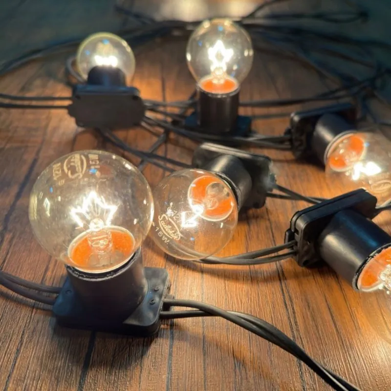 Cordão de Luz com 20 Lâmpadas para Área Externa