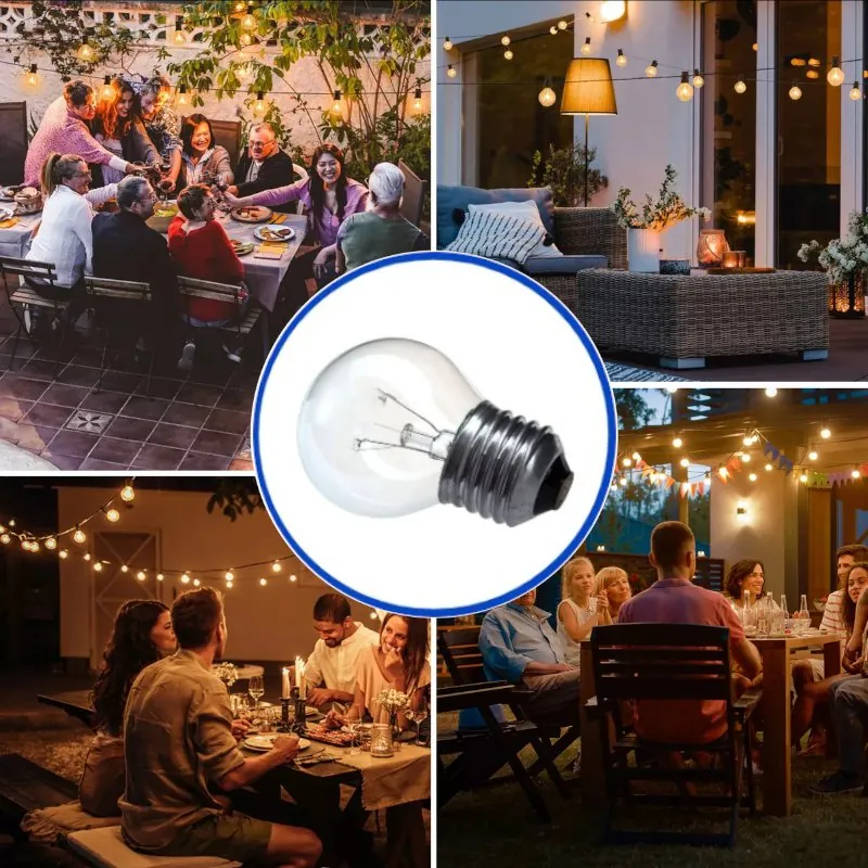 Cordão de Luz com 20 Lâmpadas para Área Externa