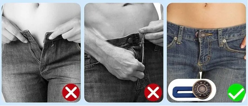 Extensor de Cintura Ajustável para Calça com 5 Unidades