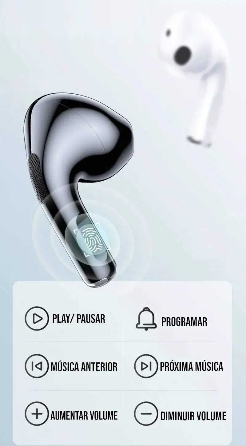 Fone de Ouvido Sem Fio Bluetooth com Microfone