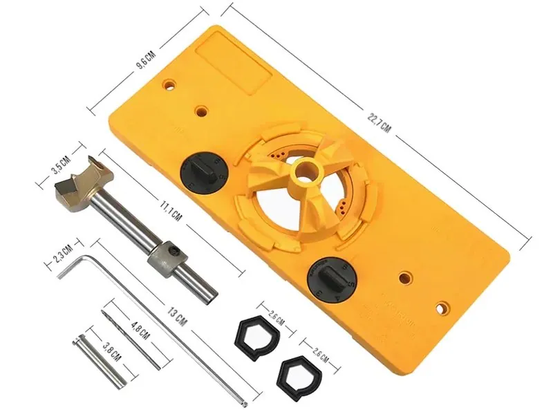 Gabarito para Furação de Dobradiças 35mm Preciso