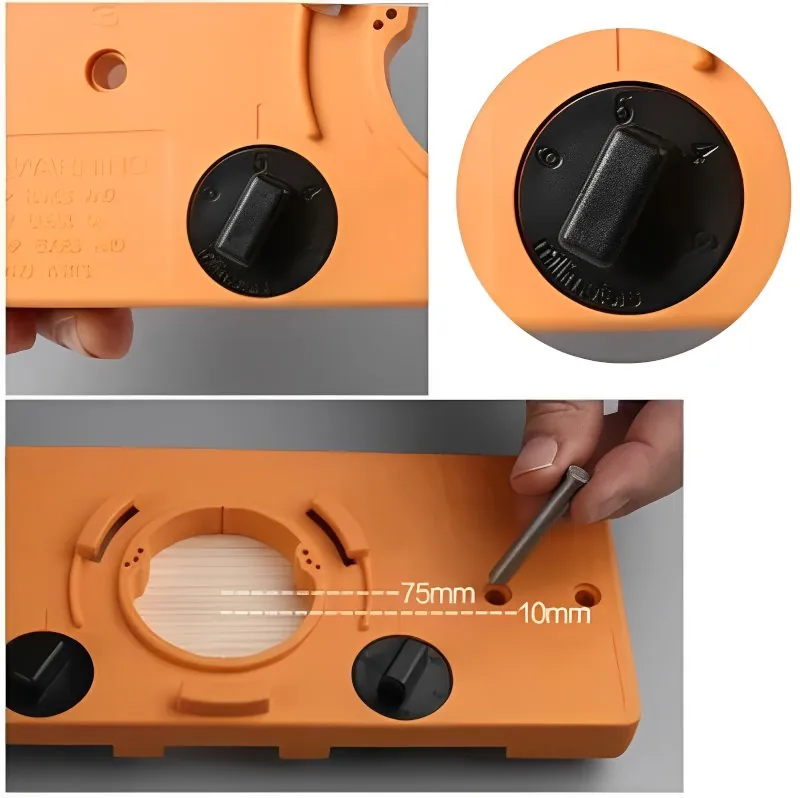 Gabarito para Furação de Dobradiças 35mm Preciso