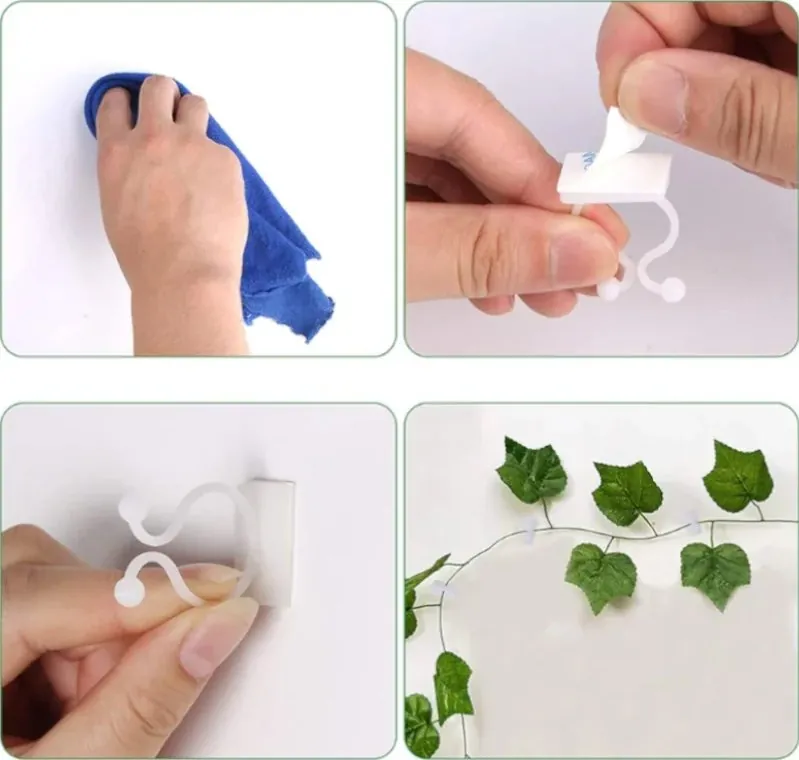Gancho Autoadesivo para Plantas Trepadeiras com 40 Unidades
