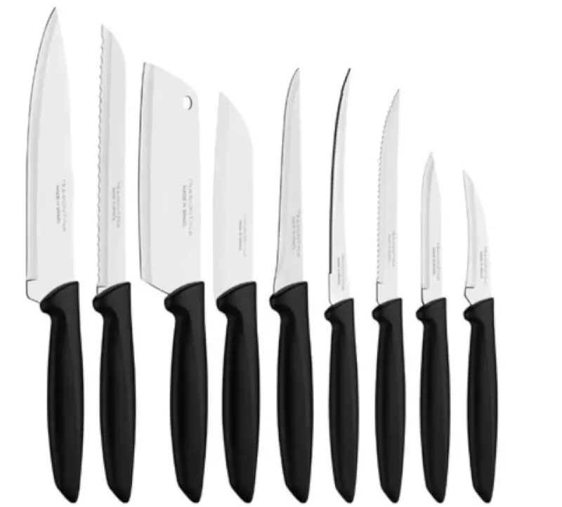 Jogo de Facas Inox Profissional 9 Peças