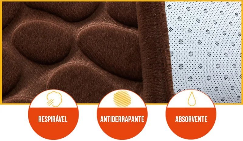 Jogo de Tapetes Antiderrapantes para Banheiro 3 Peças