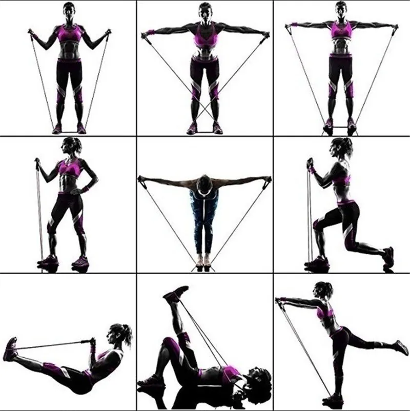 Kit Elásticos Extensores 11 Peças para Treino Funcional