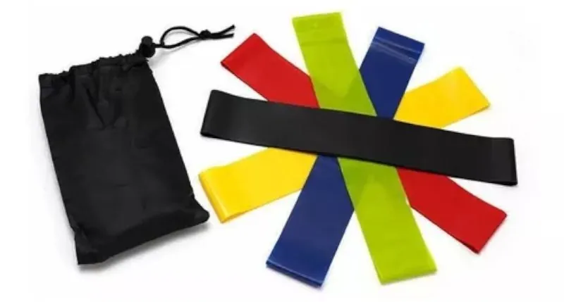Kit Faixas Elásticas Thera Band 5 Níveis Resistência