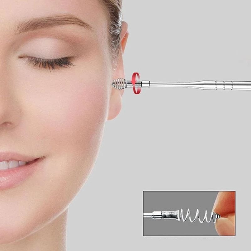 Kit Removedor de Cera de Ouvido com 6 Peças Inox