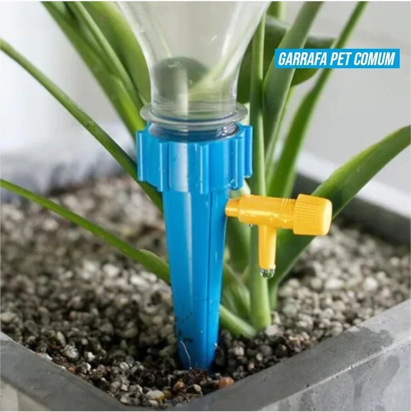 Kit de Irrigação Automática com Gotejadores para Vasos