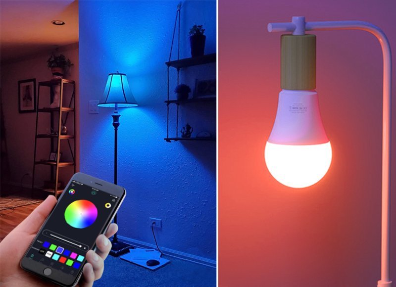Lâmpada Inteligente LED Wi-Fi RGB com Controle por Voz