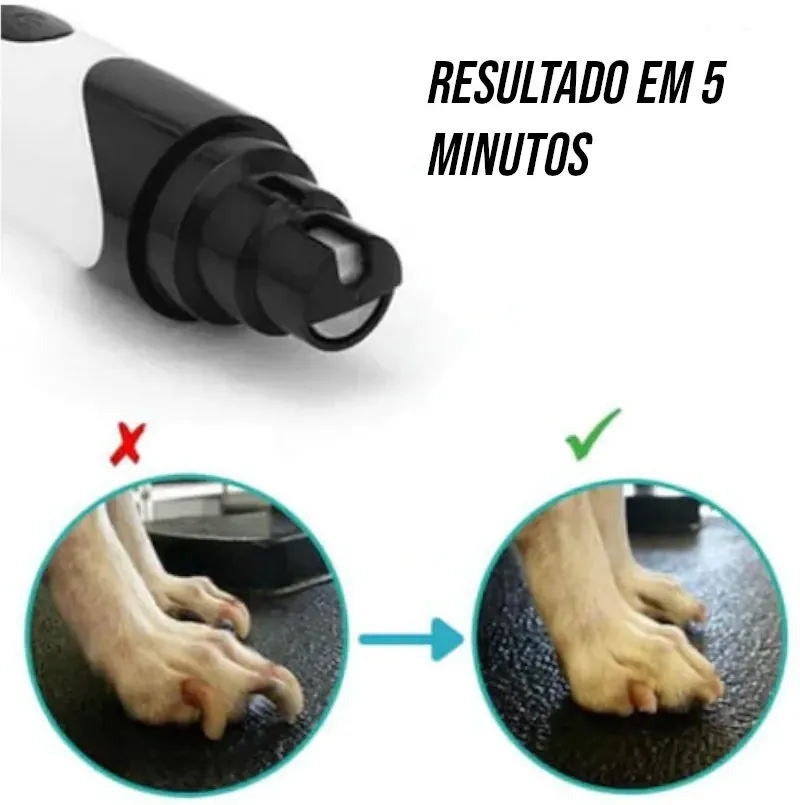 Lixador de Unha Elétrico USB para Pets Silencioso