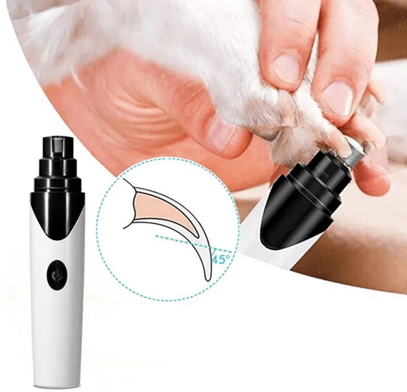 Lixador de Unha Elétrico USB para Pets Silencioso