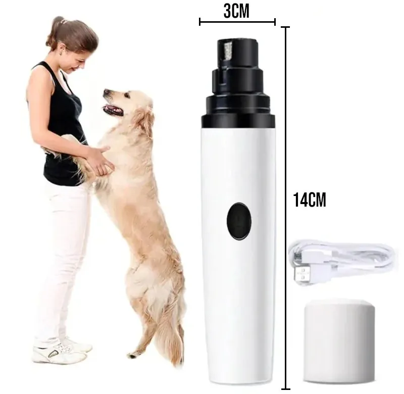 Lixador de Unha Elétrico USB para Pets Silencioso